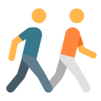 Icon of two people walking