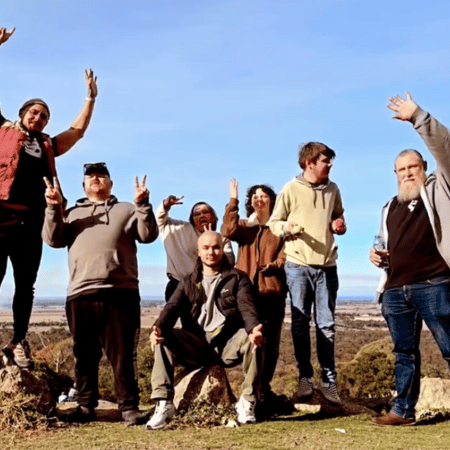 Group of people posing for a photo